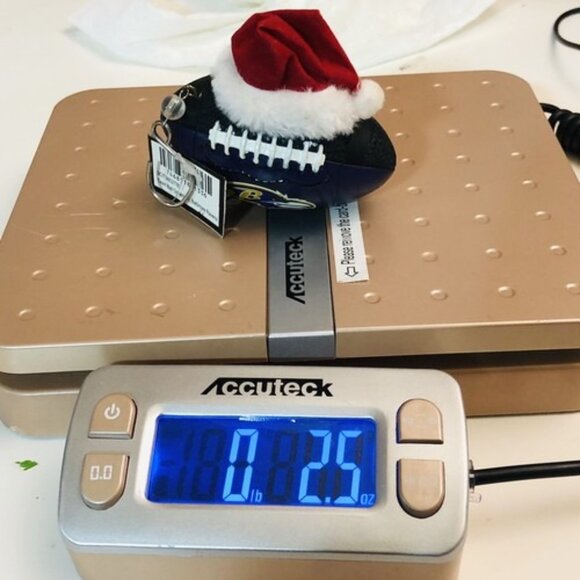 NFL Baltimore Ravens Team Ball Christmas Ornament Santa Hat Football Vintage - Picture 9 of 9